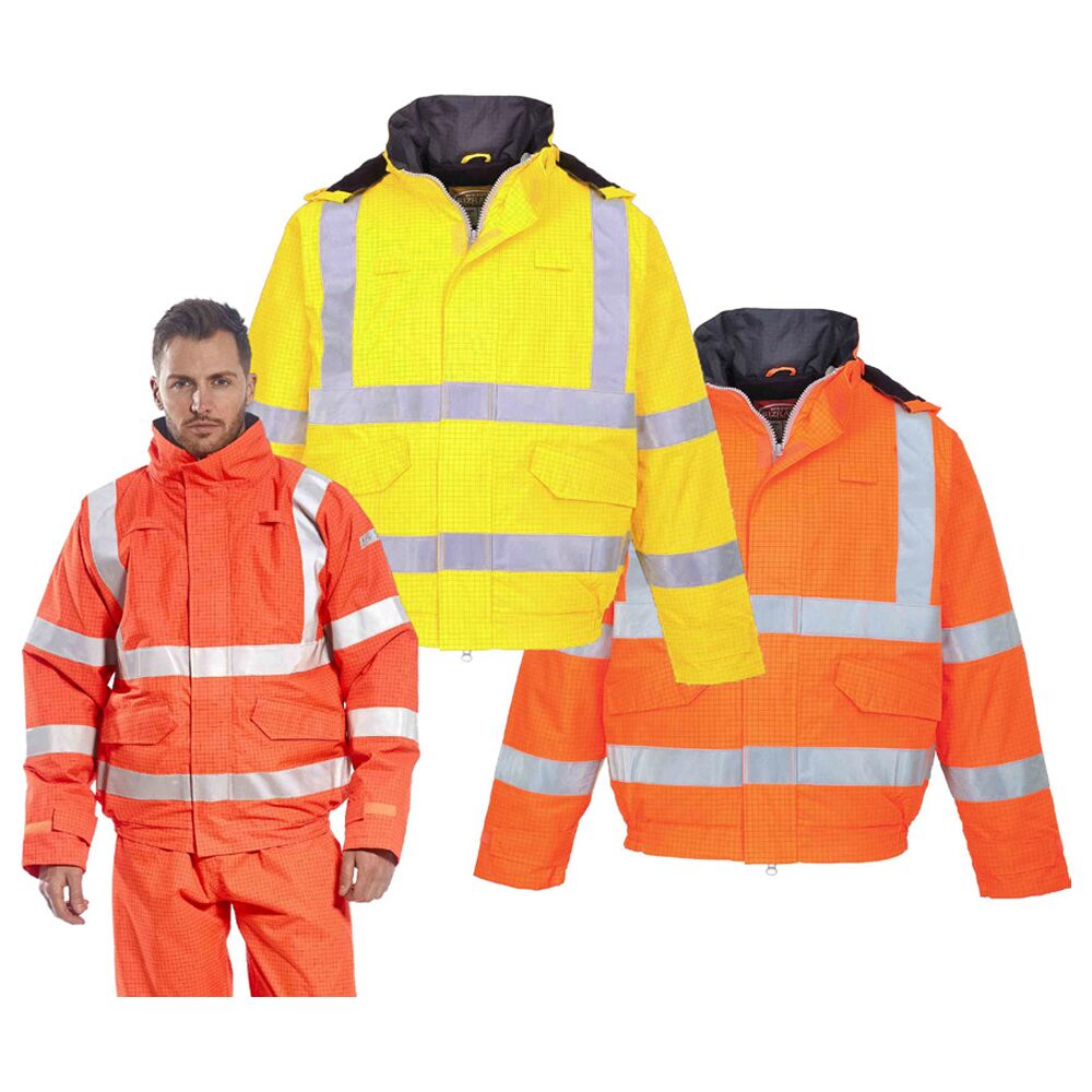 Portwest Bizflame Rain Hi-Vis Antistatic FR Bomber Jacket